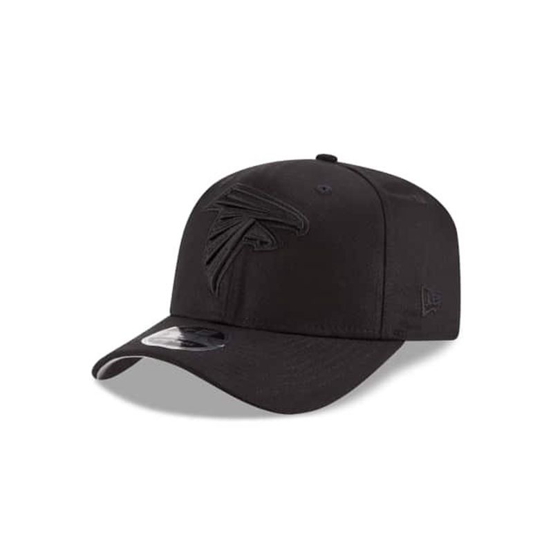 NFL Atlanta Falcons Black On Black Stretch Snap 9Fifty Snapback (CVM2196) - Black New Era Caps